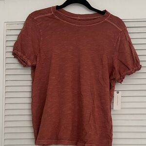 Pilcro Short Sleeve Tee in Rust NWT